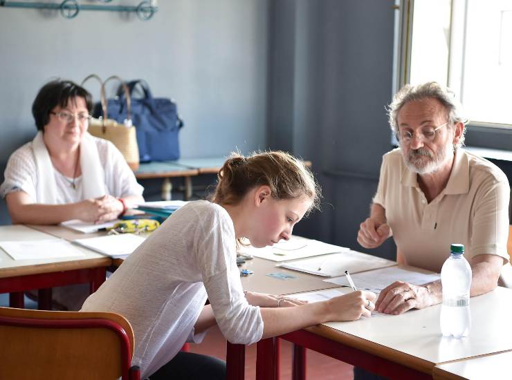 Uno scatto dell'esame orale